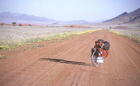 mit dem Fahrrad durch die Namib Wste